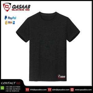 Camiseta de verano de manga corta para hombre, Camiseta holgada de algodón de la mejor calidad, venta al por mayor, Camiseta de cuello redondo negra de algodón de verano con estilo - Product Image 2