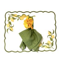 Set de table en lin de luxe de haute qualité, style européen, fait main, broderie, réutilisable, logo personnalisé, décoration de table de mariage