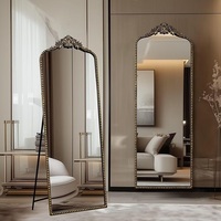 Miroir sur pied baroque doré moderne, fait main, mural, pour salon, cadeau d'anniversaire, écologique