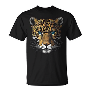 T-shirt promozionale con illustrazione a tema animale Jaguar Occhi Blu - Product Image 2