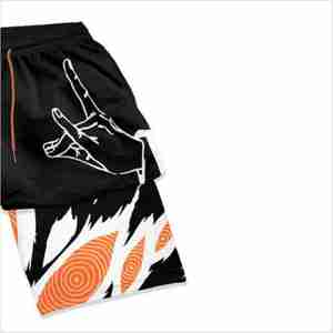 FIT FRONT Industry's New Design Double <b>Layer</b> Compression Shorts Breathable Casual Solid Pattern in Various Sizes - Product Image 4