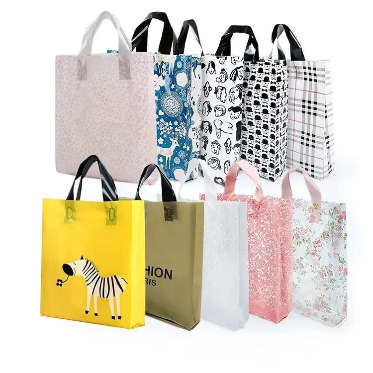Hot Sale Plastic Bag Manufacturer High-Quality Recyclable Poly Plastic Soft Loop Handle Bags Environmentally Friendly