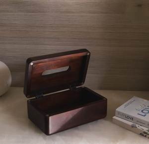 Porte-serviettes en bois naturel de haute qualité, boîte à mouchoirs, personnalisé, salon, bureau, comptoir de réception, au meilleur prix - Product Image 3