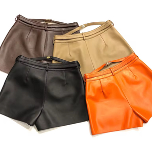 Shorts de Cuero Personalizados de Diseño Exclusivo, Color Atractivo, Ligeros y Transpirables, Shorts de Mujer de Pakistán, Shorts de Mujer al por Mayor - Product Image 6