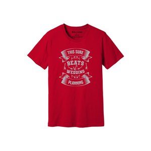 Camiseta de tela de algodón 100% con estampado de temas de fiesta 160-180 a GSM pesado 12 colores disponibles Personalice su propio diseño y colocación - Product Image 2