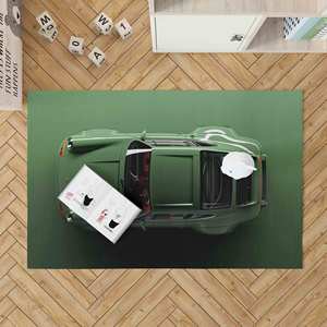 Tapis imprimé géométrique, design moderne, antidérapant, parfait pour la cuisine et la voiture, tapis fin non tissé - Product Image 2