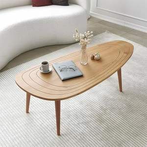 Elegante mesa de centro de madera moderna con diseño minimalista, perfecta para interiores de casas elegantes y muebles de sala de estar - Product Image 3