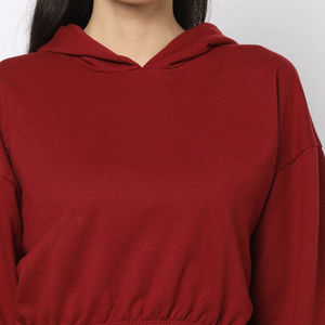 Hauts à capuche courts pour femmes grandes tailles, tendance, anti-rétrécissement, respirants - Product Image 3