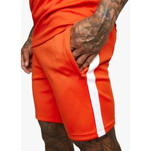 100% Polyester Slim Fit Manches Courtes Ras Du Cou Sécurité Orange Poly Twinset-T-shirts Décontractés et Shorts Ensemble pour L'été - Product Image 4