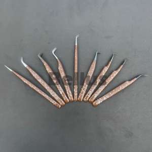 Pince à épiler en acier inoxydable avec logo personnalisé pour extensions de cils Pince à épiler professionnelle de marque privée - Product Image 2