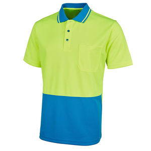 Camisas de Seguridad Polo Amarillo de Alta Visibilidad Personalizadas de Poliéster para Todo Clima, Uniformes de Trabajo de Alta Visibilidad, Fabricante de Camisas - Product Image 2