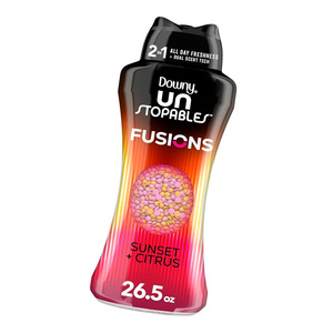 Downy Unstopables Fusion In-Wash Perles de parfum pour lessive 10.7 oz Sunset Citrus 2-en-1 Fraîcheur toute la journée Écologique - Product Image 1