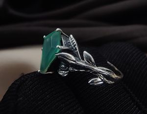 Anillo de Plata de Ley 925 con Ónice Verde en Corte Cometa, con Opciones de Baño de Oro, Joyería de Piedras Preciosas Hecha a Mano, Venta al por Mayor, Personalizable - Product Image 2