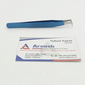 Gros volume russe 90 degrés bleu couleur diamant poignée extension de cils pince à épiler solide en acier inoxydable durable pointu - Product Image 6