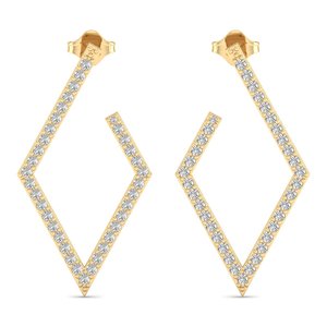 ต่างหูเพชรเลี้ยงในห้องปฏิบัติการ 0.84 กะรัต ชุบทอง 14K เงินแท้ 925 ดีไซน์ REYES สำหรับผู้หญิง ของขวัญสุดหรู เครื่องประดับชั้นดี - Product Image 6