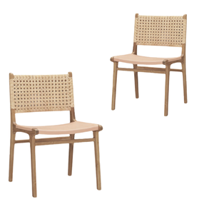 Handmade Modern Minimalist <b>Indoor</b> Dining Rattan <b>Chair</b> with Solid Wooden From Indonesia for Kitchen Home or Hotel Use - Product Image 1