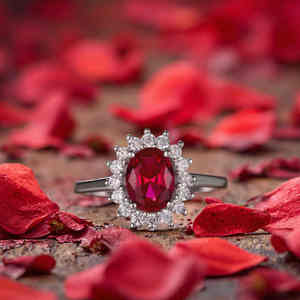 Bague de fiançailles et de mariage en argent sterling 925 plaqué argent, halo de moissanite VVS, style classique, certifiée par un tiers - Product Image 3