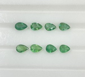 Esmeralda Zambiana 100% Natural, Corte Pera, Color Verde Claro, 6x4-5x7mm, Gema Suelta de Alta Calidad para Joyería al Mejor Precio - Product Image 2