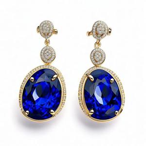 Trendy 925 Sterling <b>Silver</b> Drop Earrings for Women 14K Gold Plated with Zirconia Fashion Jewelry - Product Image 5
