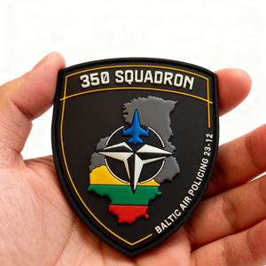 Parche de PVC 3D de policía aérea báltica personalizada, insignia de goma de misión báltica para chaquetas, mochilas y Airsoft - Product Image 1
