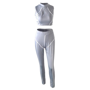 Haute demande taille élastique yoga leggings femmes Stretch sport Fitness ensemble pour la course taille haute Gym entraînement Fitness vêtements de sport - Product Image 1