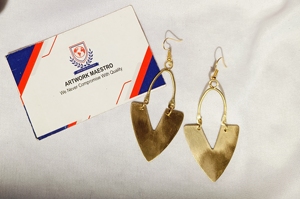 Pendiente de cobre hecho a mano - diseño de lujo - artículo artesanal - ARTWORK MAESTRO - Product Image 2