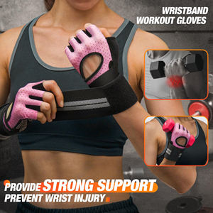 Guantes de fitness de medio Dedo de alta resistencia, Material duradero para levantamiento de pesas, protección para gimnasio, guantes de fitness, tarifa al por mayor - Product Image 2