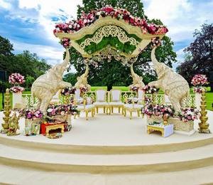 เวทีงานแต่งงานโลหะทันสมัยขายดี ตกแต่งเวทีงานแต่งงานสไตล์ร่วมสมัย สวยงาม โดดเด่น ชุดเวทีงานแต่งงานโลหะแบบ Chuppah จากออสเตรเลีย - Product Image 5