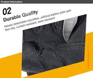 ถุงมือแบบแข็งครึ่งนิ้วระบายอากาศได้ดีปรับแต่งได้ดูดซับแรงกระแทกและป้องกันมือได้อย่างสบาย - Product Image 4