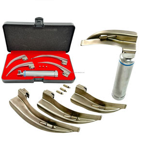 Juego de hojas de laringoscopio Macintosh, mango mediano, 3 hojas (tamaños 0-4), manual, certificado CE, para clínica y hospital, WORLD PRECISION SURGICAL - Product Image 1