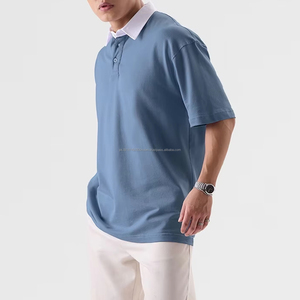 Camiseta Polo para Hombre, Estilo Casual, Oversize, Mezcla de Algodón, Manga Corta, Tejido Transpirable, Venta al Por Mayor, OEM, ODM, Personalizable - Product Image 4