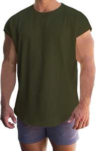 Camiseta de calle de algodón en blanco de alta calidad, camiseta de gran tamaño con hombros caídos, logotipo de impresión personalizado, camiseta de peso pesado para hombres - Product Image 3