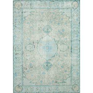 Alfombra de Lana Anudada a Mano Erbe Blue PKWL-8001 9x12 Rectangular con Patrón de Medallón para Decoración de Sala de Estar o Uso en Pasillos - Product Image 1
