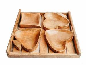 Plateau de service en bois en forme de feuille moderne, meilleure finition, articles de cuisine pour la maison, décoration de table, occasion de mariage - Product Image 3