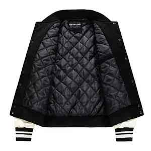 Veste universitaire d'hiver personnalisée avec logo frontal, tissu en laine/polyester écologique et coupe-vent, tailles personnalisées et guide de poids de 500 g - Product Image 2