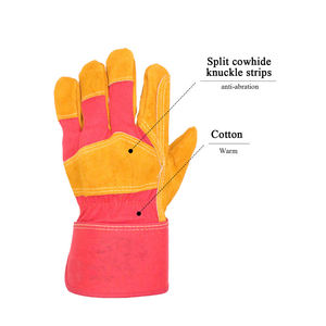 ถุงมือหนังจากปากีสถานถุงมือทำงานแบบตัดป้องกันการตัดสี - Product Image 3