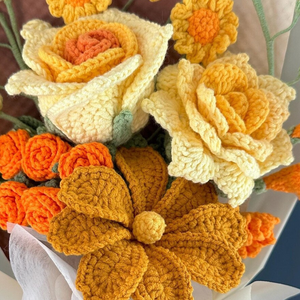 Plantas de flores de ganchillo hechas a mano, flores artificiales para siempre, regalo para un amigo, perfecto para decoraciones para el hogar, OEM hecho en Vietnam - Product Image 6