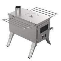 Poêle à bois portable en acier inoxydable pour le camping - Idéal pour la randonnée, la pêche et la cuisine en plein air