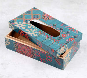 กล่องใส่กระดาษทิชชูไม้ทรงสี่เหลี่ยมคลาสสิกสำหรับโต๊ะในครัวและเคาน์เตอร์ - Product Image 1