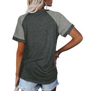 T-Shirt manches mi-longues col rond femme, multicolore, 100% Polyester/coton, mode de haute qualité, décontracté, impression personnalisée de Logo - Product Image 4