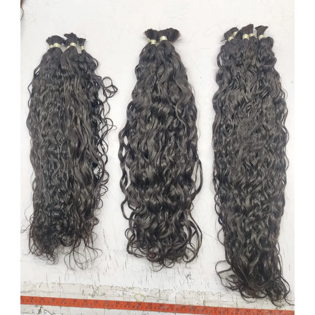 Pemanjangan rambut India mentah berumbai jumlah alami dari satu DONOR tunggal dengan cutis5 selaras 100% rambut alami dan tahan lama