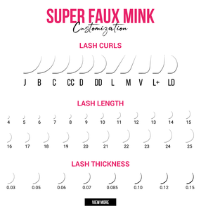 CharmLash cils extensions de cils de vison cils de vison emballage écologique en vrac ruban de colle personnalisé D curl moelleux diverses boucles - Product Image 3