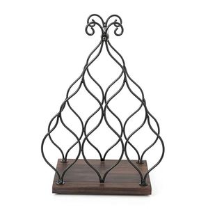 Porte-bouteille de vin en fer pliable pour cuisine décoration de la maison table à manger champagne vin présentoir support bar - Product Image 4