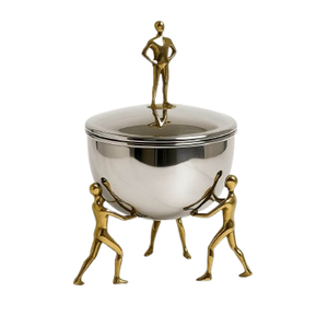 Bol à noix en acier inoxydable personnalisé le plus tendance plat de fruits en métal de qualité alimentaire facile à nettoyer pour la maison ou l'hôtel pour les fêtes - Product Image 2