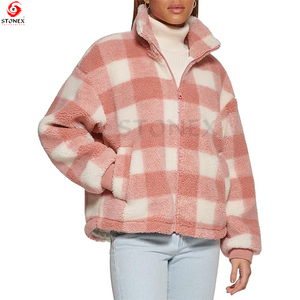 Nuevas chaquetas de lana Polar personalizadas, chaqueta de cuello alto a prueba de viento, abrigo suelto suave y cálido para mujer 2025 - Product Image 6