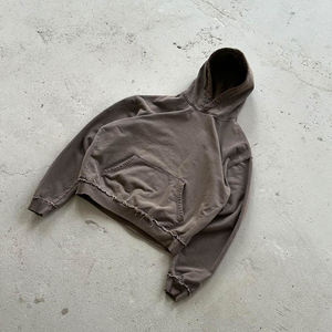 OEM Vintage Sun Faded No <b>String</b> Pocket Pullover Sweatshirt Custom Heavyweight Stone Acid Washed <b>Hoodie</b> Men - Product Image 3