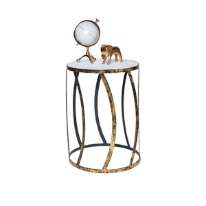 Living Room Decor Tables Gold Plated Hot Design <b>Mini</b> Tables Decorative Furniture Gold Finished Nested Glass Top - Product Image 2