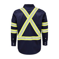 Penjualan Terbaik kemeja kancing Hi Vis untuk keamanan kerja kualitas tinggi pakaian Satin musim panas untuk pria