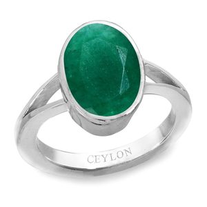 Certified Natural Emerald Panna Gemstone <b>Rings</b> Oval Cut <b>Diamond</b> Bezel Setting for Everyday Wear Buy Now! - Product Image 1