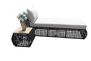 2025 ensemble de meubles d'extérieur modernes les plus vendus en osier rotin cadre en aluminium lit de repos pour hôtels et villas - Product Image 3